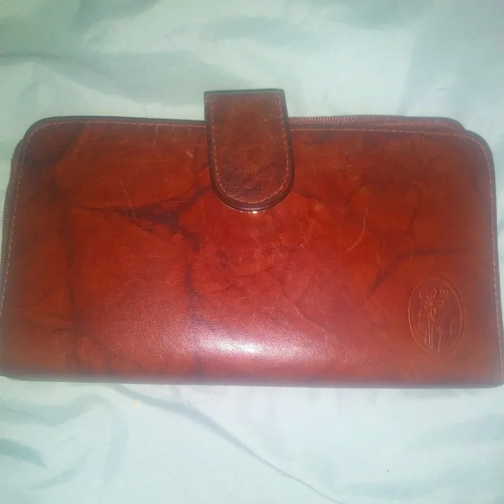 Vintage Womans Clutch / Wallet. Top Grain Cowhide